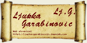 Ljupka Garabinović vizit kartica